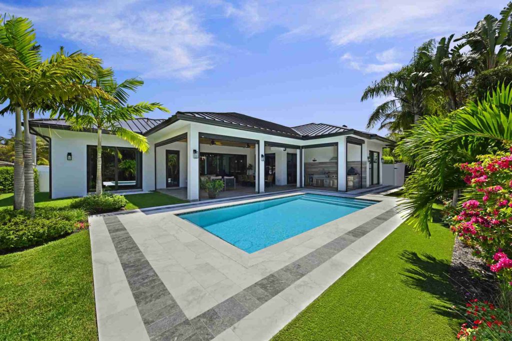 Beautiful Single Story Waterfront Home — 4-bed, 3.5-bath custom waterfront home by Beachfront Builders