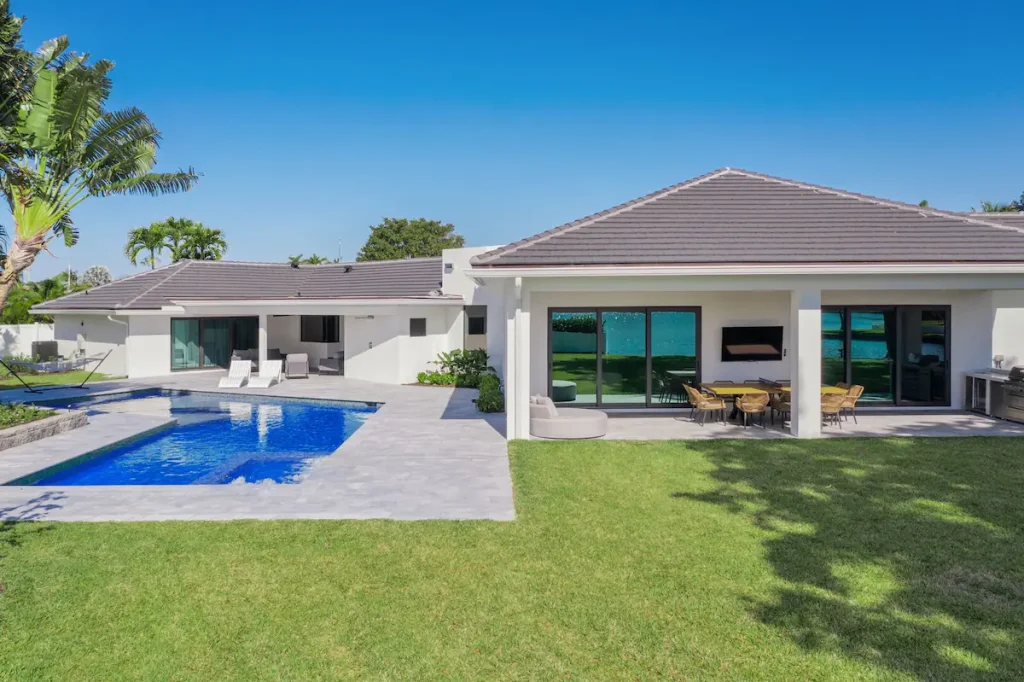 Waterfront Lake Ida Addition / Renovation, Delray Beach — 5-bed, 3-bath luxury waterfront renovation by Beachfront Builders